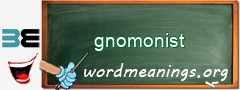 WordMeaning blackboard for gnomonist